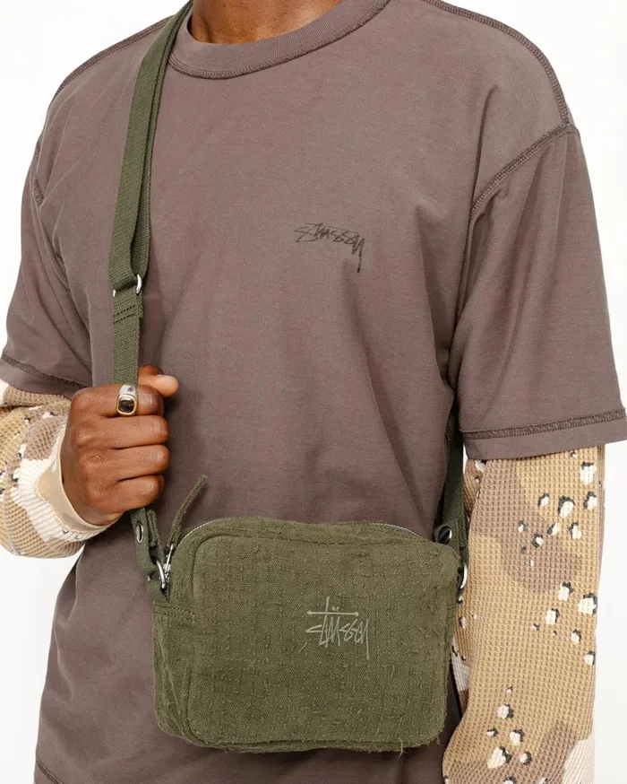 Accessories MenWomen Stussy NEEDLE PUNCH SIDE POUCH Accessories MenWomen Stussy NEEDLE PUNCH SIDE POUCH
