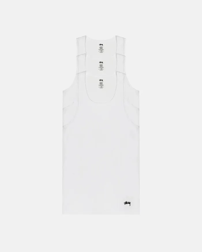 Accessories MenWomen Stussy STSSY TANK UNDERSHIRTS 3 PACK White
