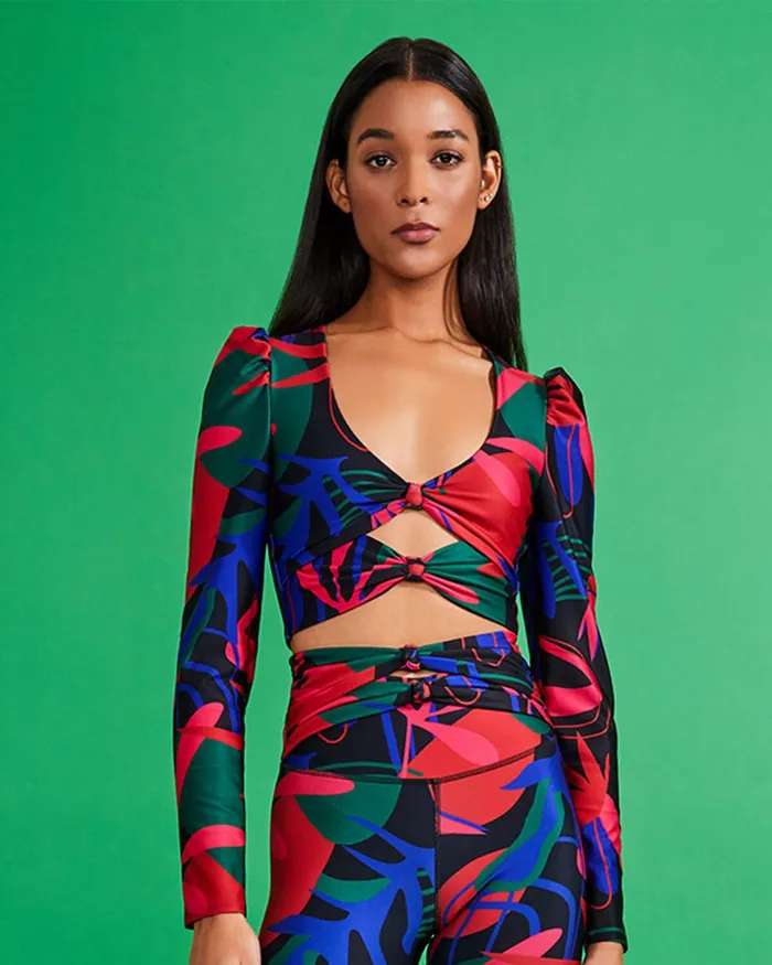 Active Women PatBO RIO PRINT LONG SLEEVE TOP FINAL SALE
