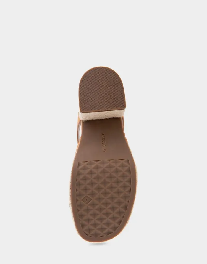 Aerosoles Comfortable Women039s Asymmetrical Molded Footbed Platform Sandal In Cipria Suede Cipria Suede Women Clogs and Mules