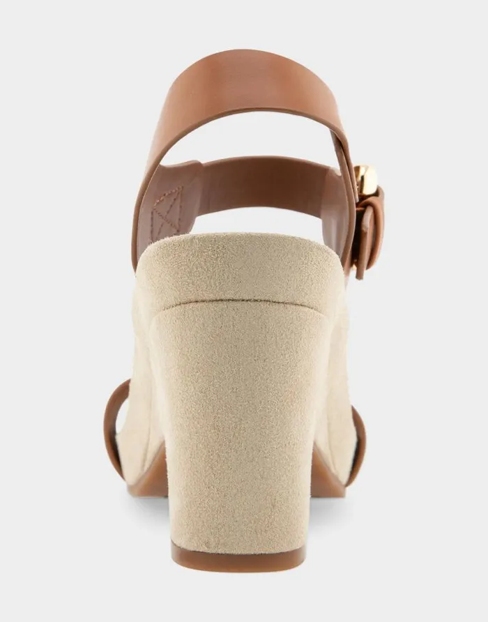 Aerosoles Comfortable Women039s Buckled Footbed Wedge Sandal In Tan Leather Tan Leather Women Wedges
