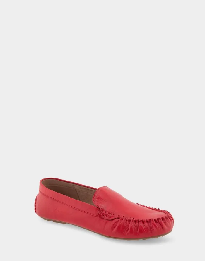 Aerosoles Comfortable Women039s Driver In Racing Red Leather Racing Red Leather Women Loafers