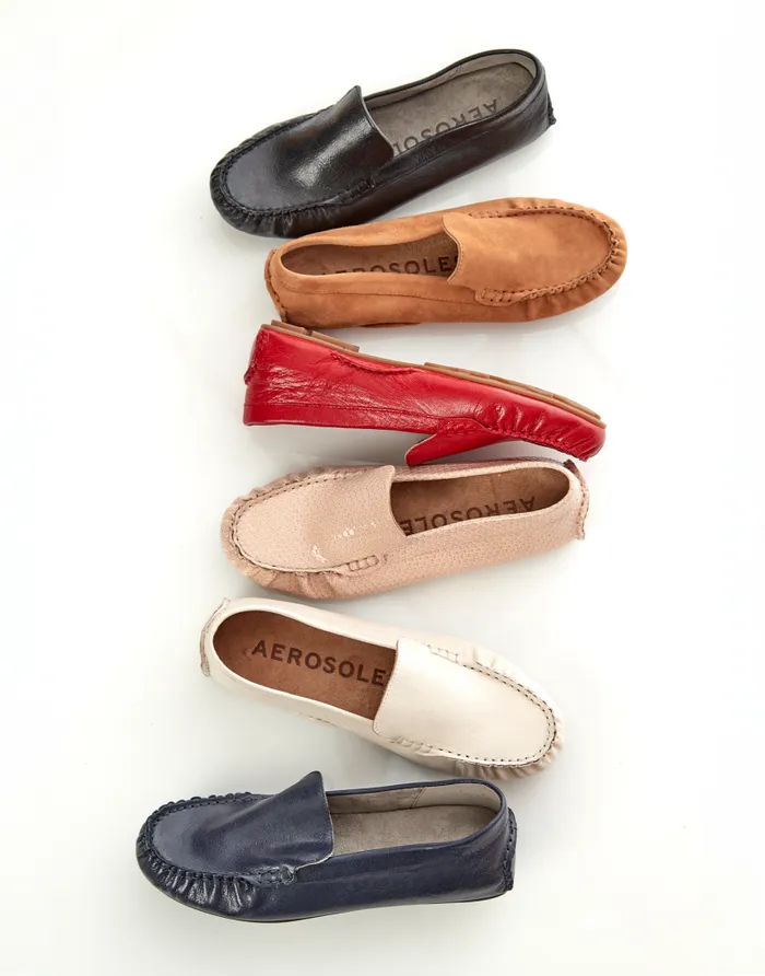 Aerosoles Comfortable Women039s Driver In Racing Red Leather Racing Red Leather Women Loafers