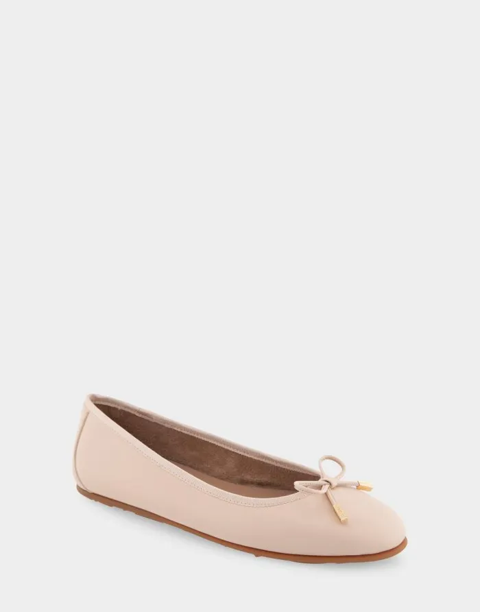 Aerosoles Comfortable Women039s Hidden Wedge Ballet Flat In Natural Genuine Leather Natural Genuine Leather Women Ballet
