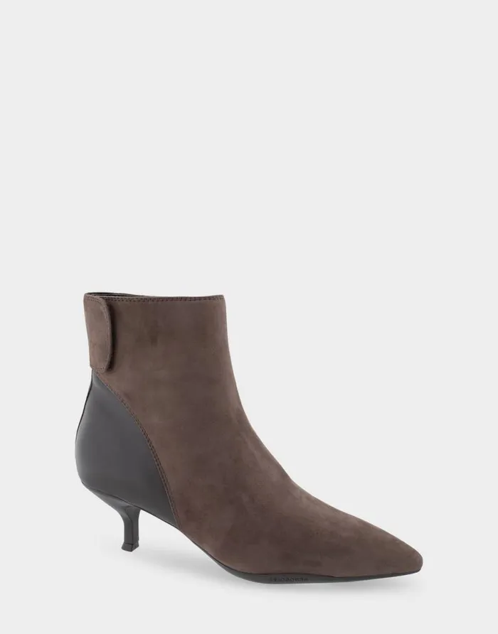 Aerosoles Comfortable Women039s Kitten Heel Ankle Boot In Brown Genuine Suede Java Genuine Suede Women Ankle Boots