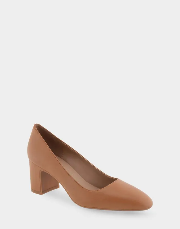 Aerosoles Comfortable Women039s Midheel Pump In Tan Leather Tan Leather Women Pumps