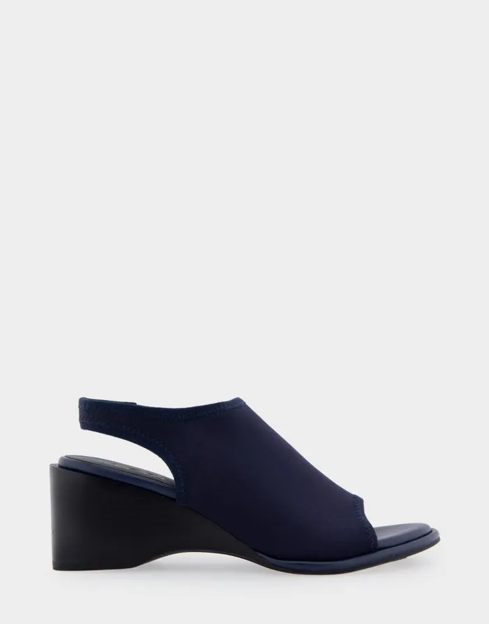 Aerosoles Comfortable Women039s Open Toe Stretch Wedge Shootie In Navy Stretch Gabardine Fabric Navy Stretch Gabardine Fabric Women Wedges Aerosoles Comfortable Women039s Open Toe Stretch Wedge Shootie In Navy Stretch Gabardine Fabric Navy Stretch Gabardine Fabric Women Wedges
