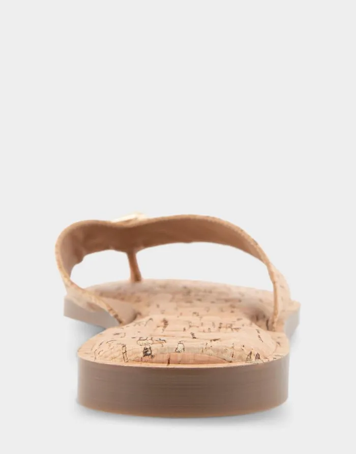 Aerosoles Comfortable Women039s Ornamented Thong Sandal In Cork Cork Cork Women Flats