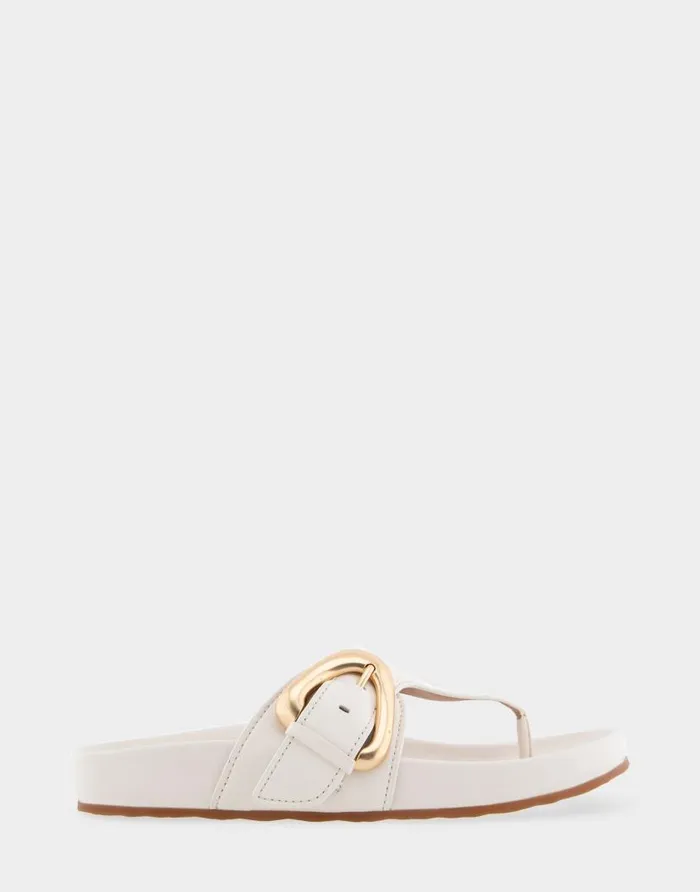 Aerosoles Comfortable Women039s Oversized Buckle Molded Footbed Thong Sandal In Eggnog Leather Eggnog Leather Women Flats Aerosoles Comfortable Women039s Oversized Buckle Molded Footbed Thong Sandal In Eggnog Leather Eggnog Leather Women Flats