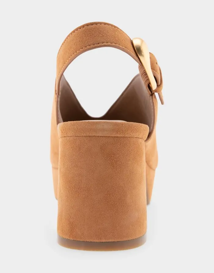 Aerosoles Comfortable Women039s Peep Toe Platform Sandal In Tan Suede Tan Suede Women Wide Width Sandals