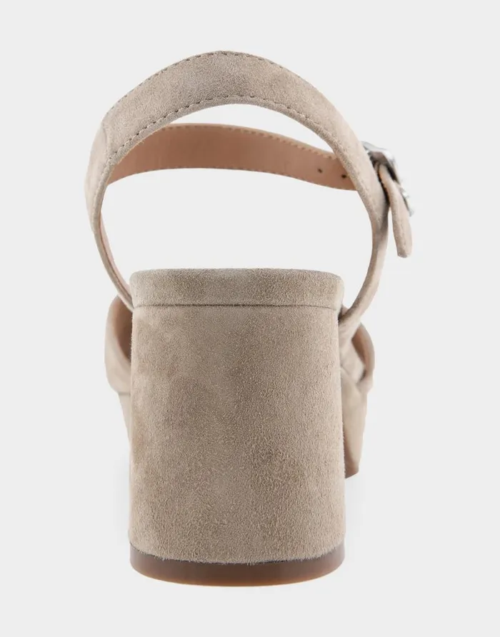Aerosoles Comfortable Women039s Platform Sandal In Beige Genuine Suede Trench Coat Genuine Suede Women Platforms
