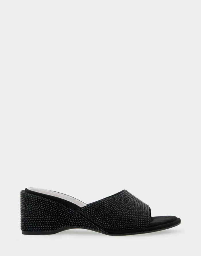 Aerosoles Comfortable Women039s Wedge Slide In Black Fabric With Crystals Black Fabric With Crystals Women Dress Aerosoles Comfortable Women039s Wedge Slide In Black Fabric With Crystals Black Fabric With Crystals Women Dress