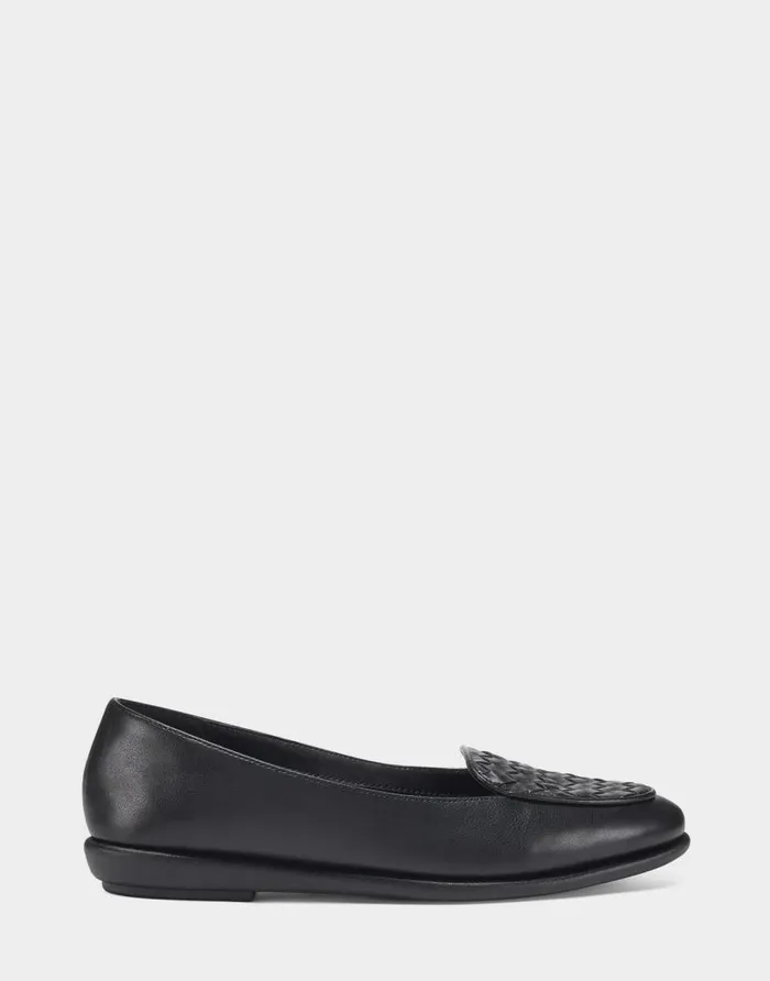 Aerosoles Comfortable Women039s Woven Plug Loafer In Black Faux Leather Black Faux Leather Women Ballet Aerosoles Comfortable Women039s Woven Plug Loafer In Black Faux Leather Black Faux Leather Women Ballet