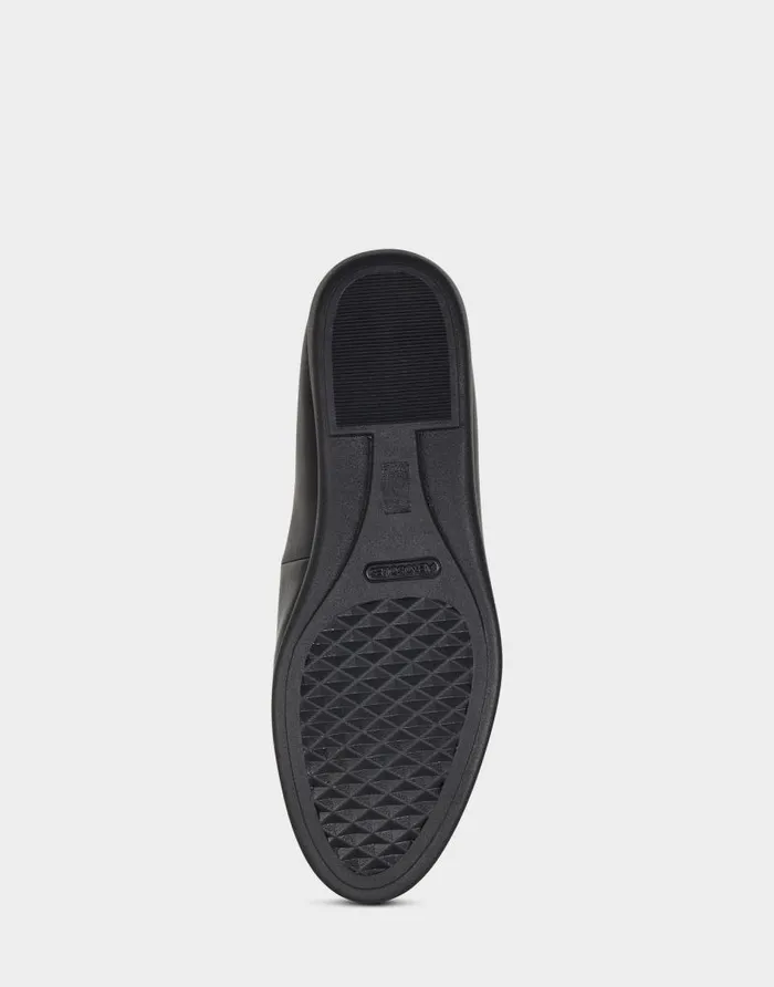 Aerosoles Comfortable Women039s Woven Plug Loafer In Black Faux Leather Black Faux Leather Women Ballet