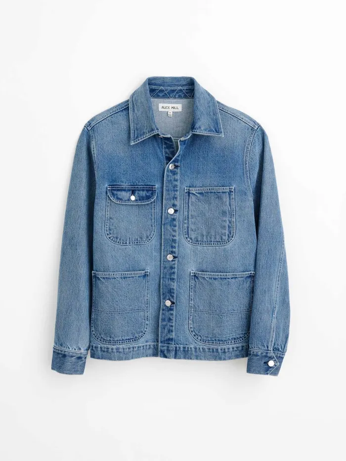 Alex Mill Jackets Coats Men Work Jacket In Vintage Wash Denim