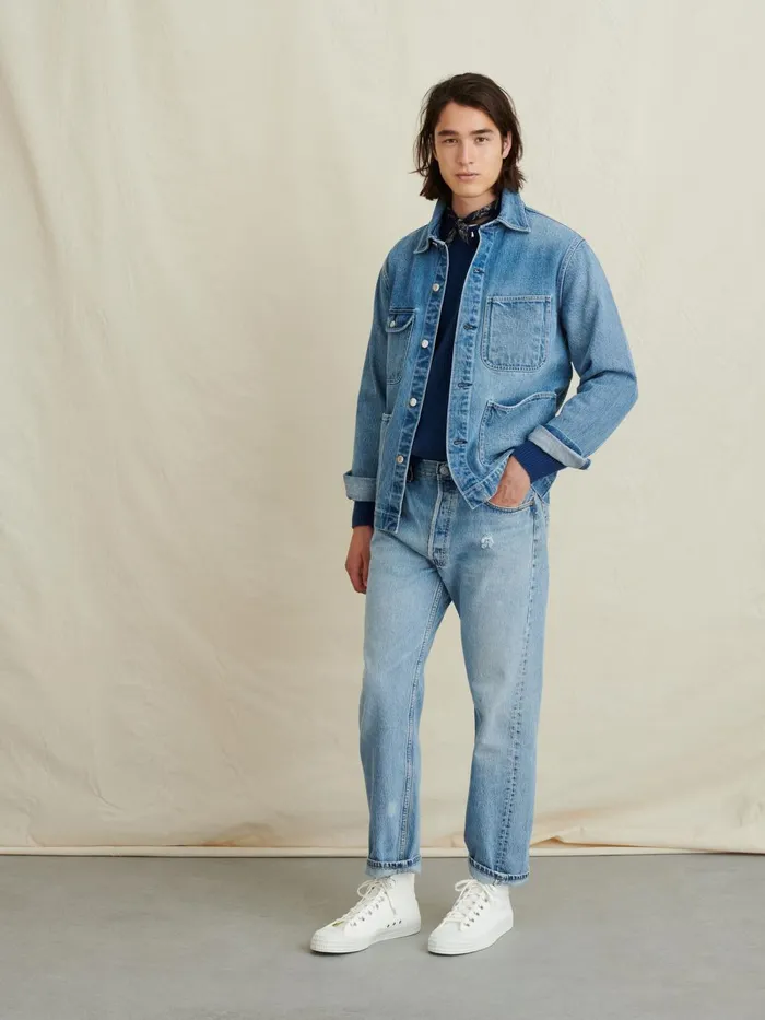 Alex Mill Jackets Coats Men Work Jacket In Vintage Wash Denim