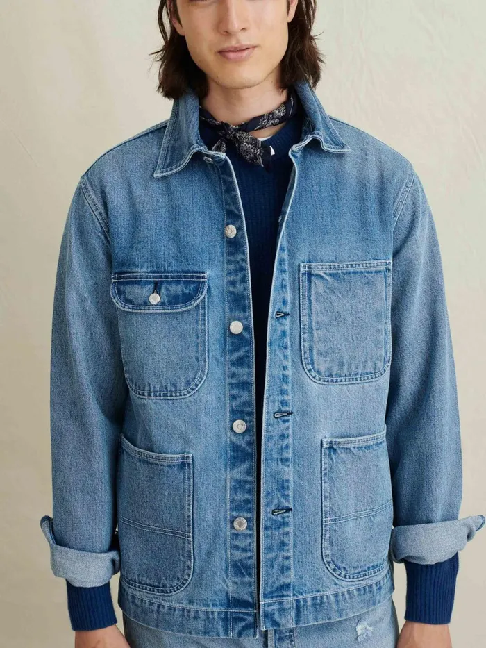 Alex Mill Jackets Coats Men Work Jacket In Vintage Wash Denim