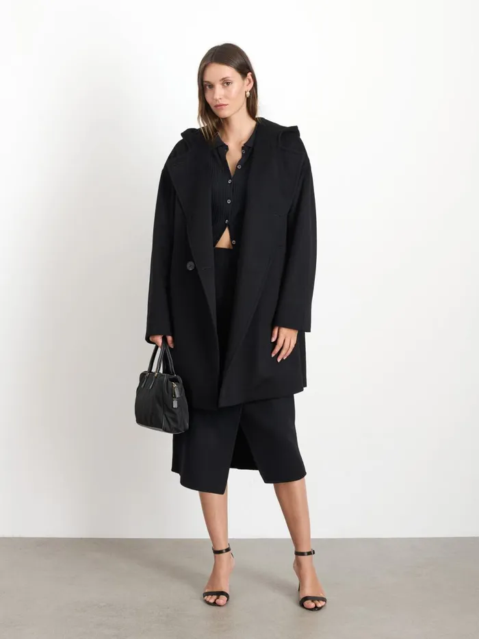 Alex Mill Jackets Outerwear Women Double Breasted Coat In Cashmere Black
