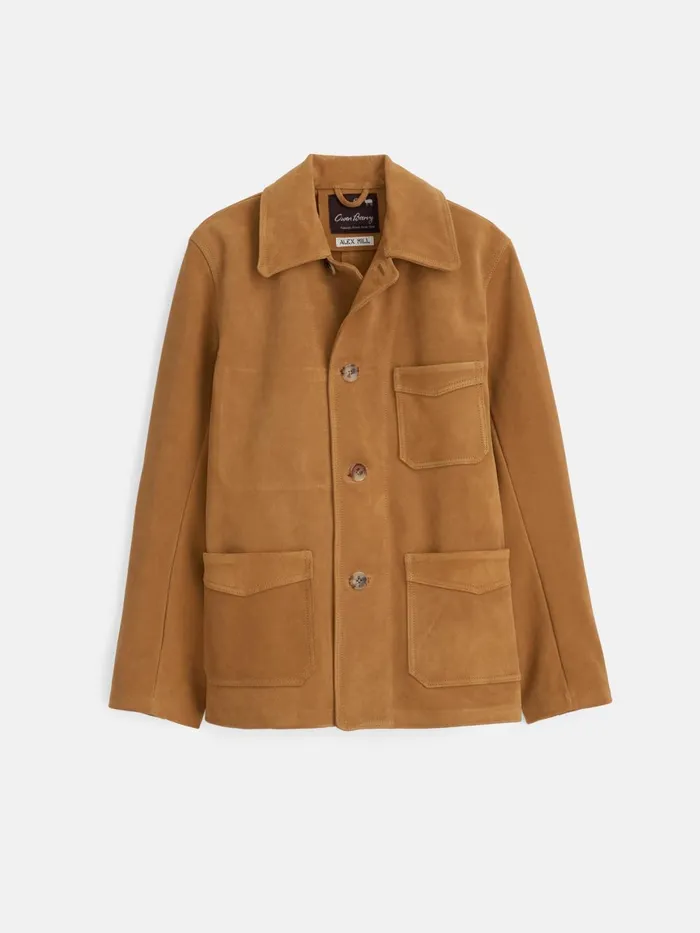 Alex Mill Jackets Outerwear Women Owen Barry Work Jacket In Suede Tan