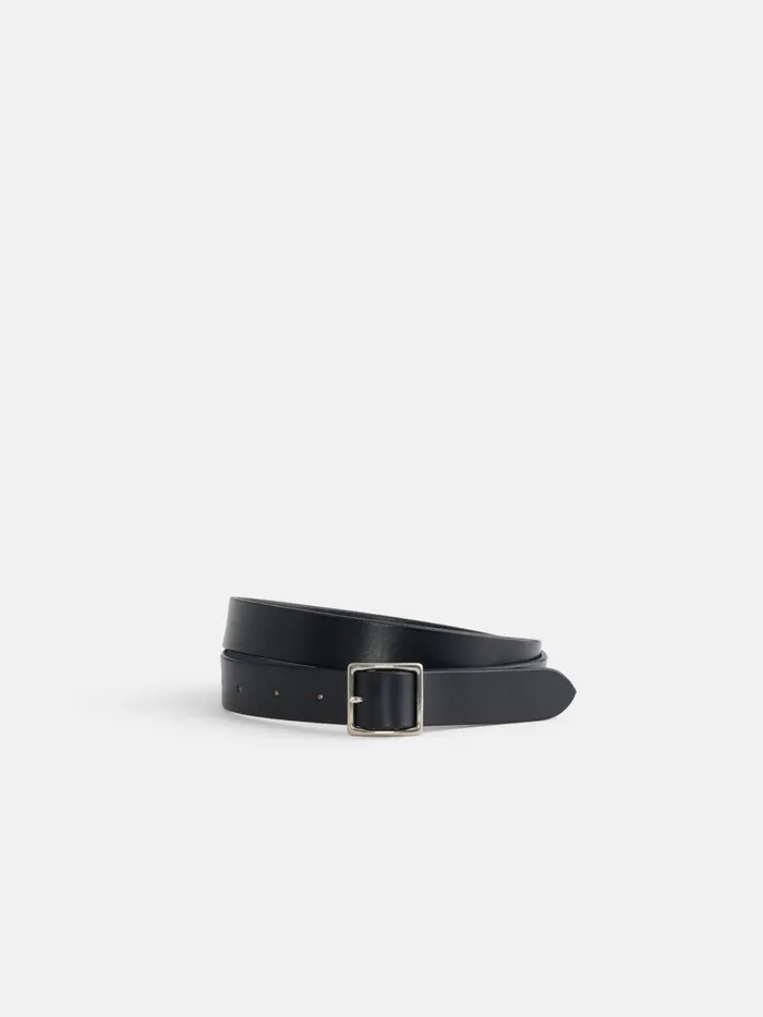 Alex Mill Men Maximum Henry Albert Slim Square Belt Black