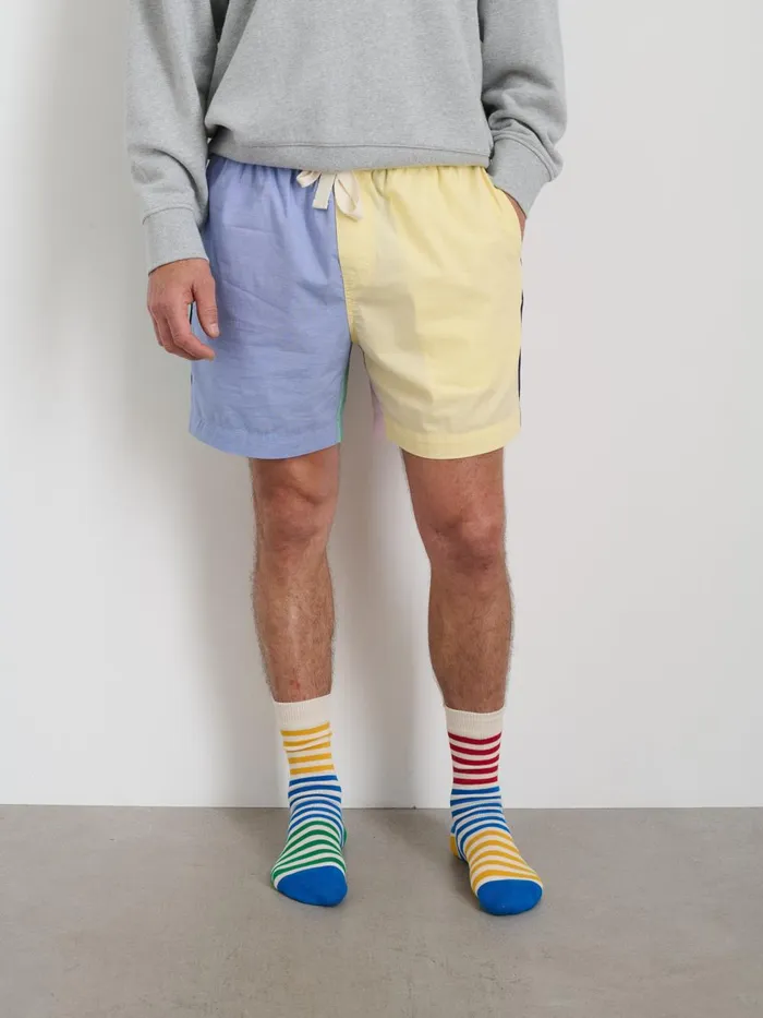 Alex Mill Pajamas Slippers Men P039jimmies Sleep Short In Colorblock