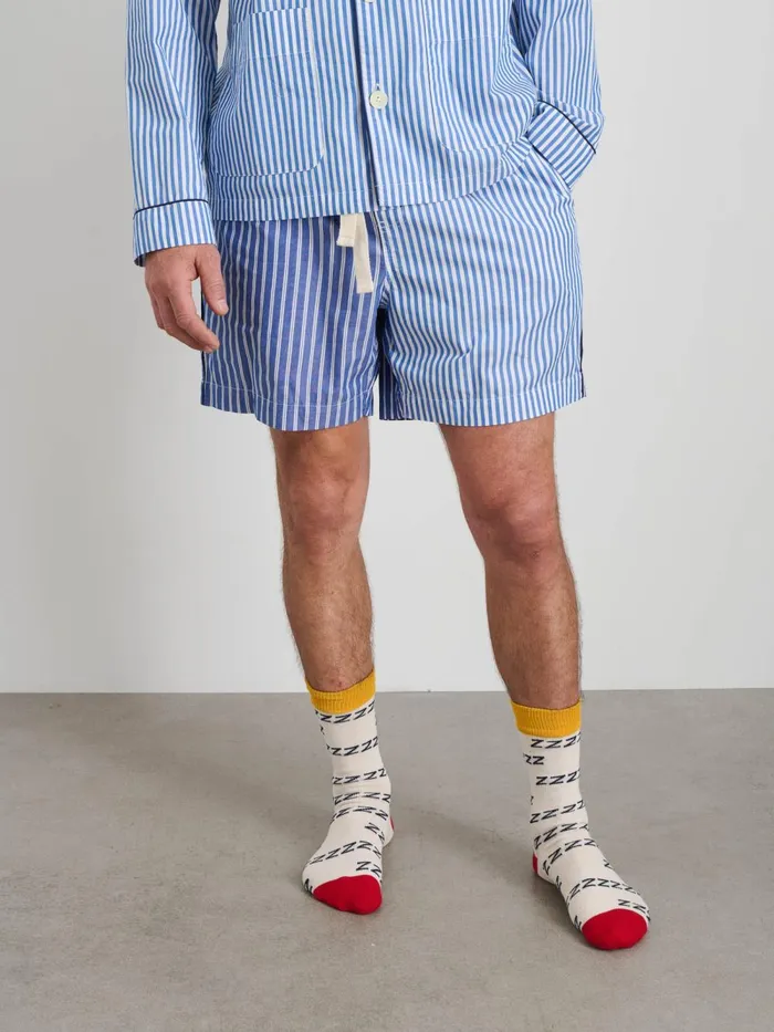 Alex Mill Pajamas Slippers Women P039jimmies Sleep Short In Stripe Classic Blue Mixed Stripe
