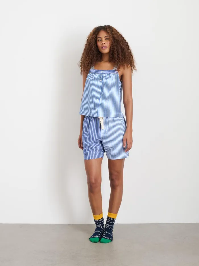 Alex Mill Pajamas Slippers Women P039jimmies Sleep Short In Stripe Classic Blue Mixed Stripe