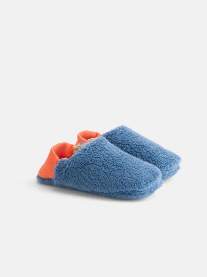 Alex Mill Pajamas Slippers Women Sherpa House Shoes Blue