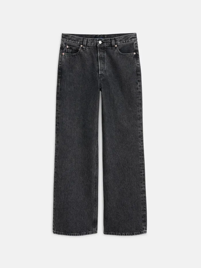 Alex Mill Pants Women Alek Relaxed Wide Leg Jean Seattle Black Wash