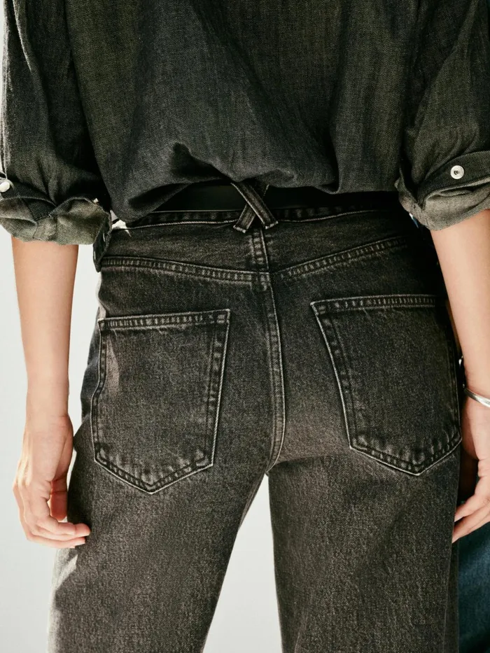 Alex Mill Pants Women Alek Relaxed Wide Leg Jean Seattle Black Wash