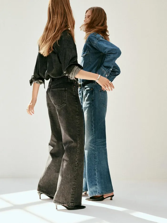 Alex Mill Pants Women Alek Relaxed Wide Leg Jean Seattle Black Wash