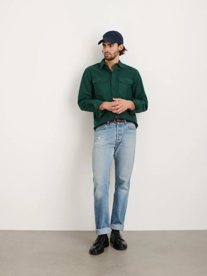 Alex Mill Shirts Men Highland Shirt In Chamois Trekking Green