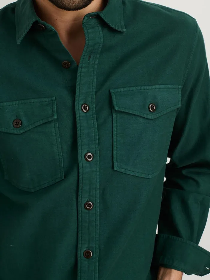 Alex Mill Shirts Men Highland Shirt In Chamois Trekking Green