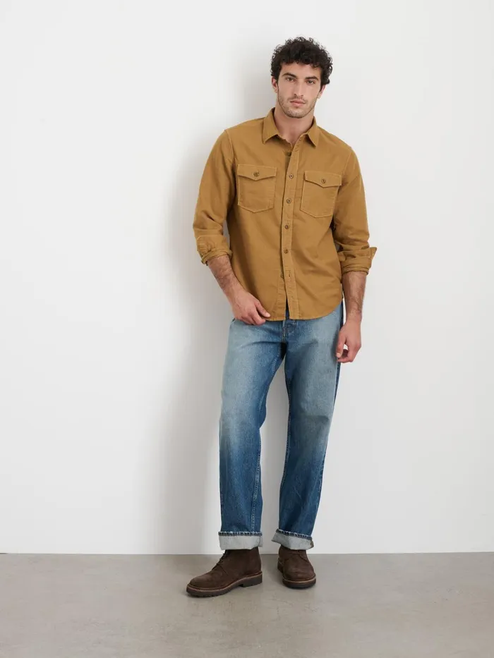 Alex Mill Shirts Men Highland Shirt In Chamois Walnut