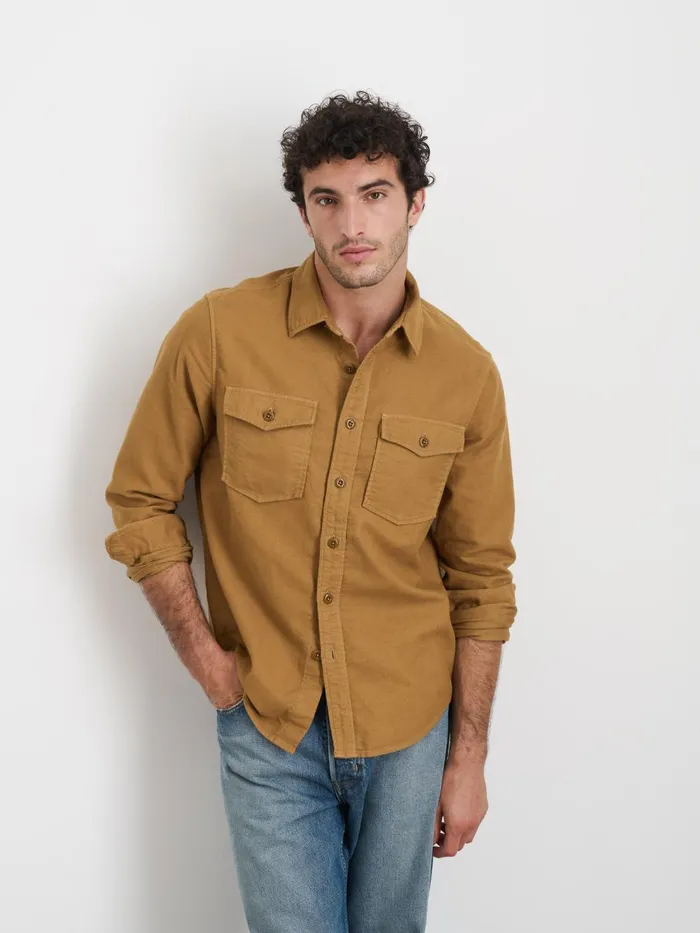 Alex Mill Shirts Men Highland Shirt In Chamois Walnut
