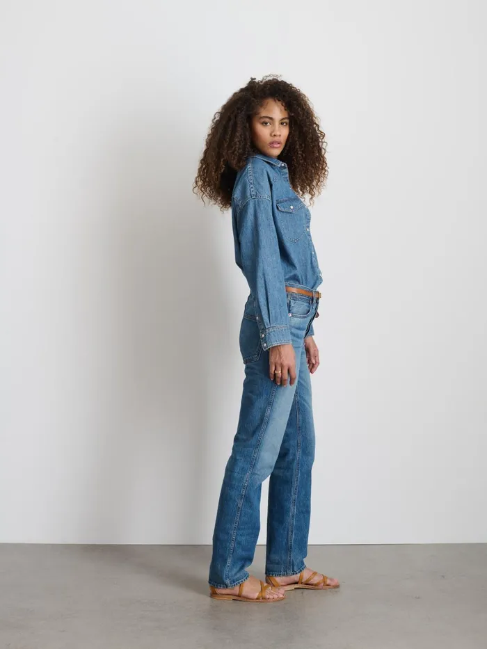 Alex Mill Shirts Tops Women Santa Fe Shirt In Denim Santa Fe Medium Wash