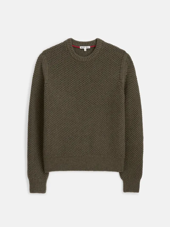 Alex Mill Sweaters Sweatshirts Men Benji Crewneck Sweater Heather Olive