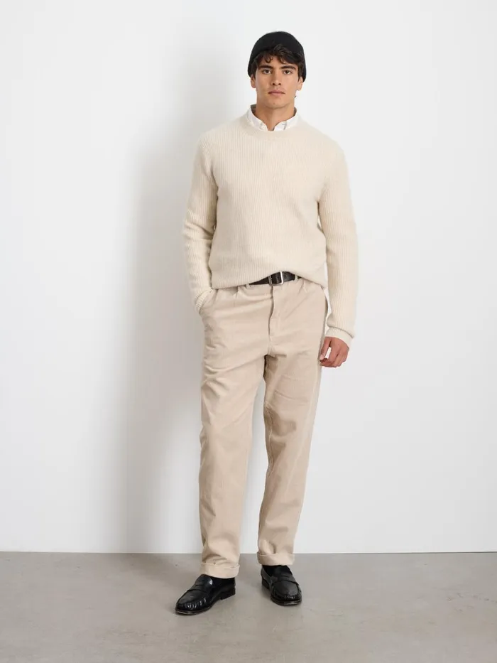 Alex Mill Sweaters Sweatshirts Men Jordan Sweater In Washed Cashmere Heather Ecru