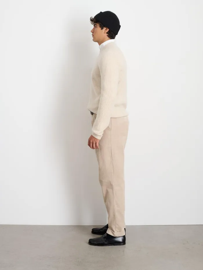 Alex Mill Sweaters Sweatshirts Men Jordan Sweater In Washed Cashmere Heather Ecru