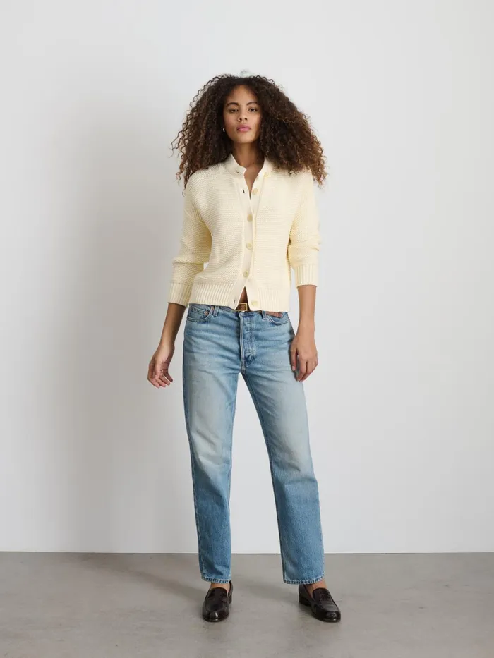 Alex Mill Sweaters Women Nico Cardigan In Cotton Ivory