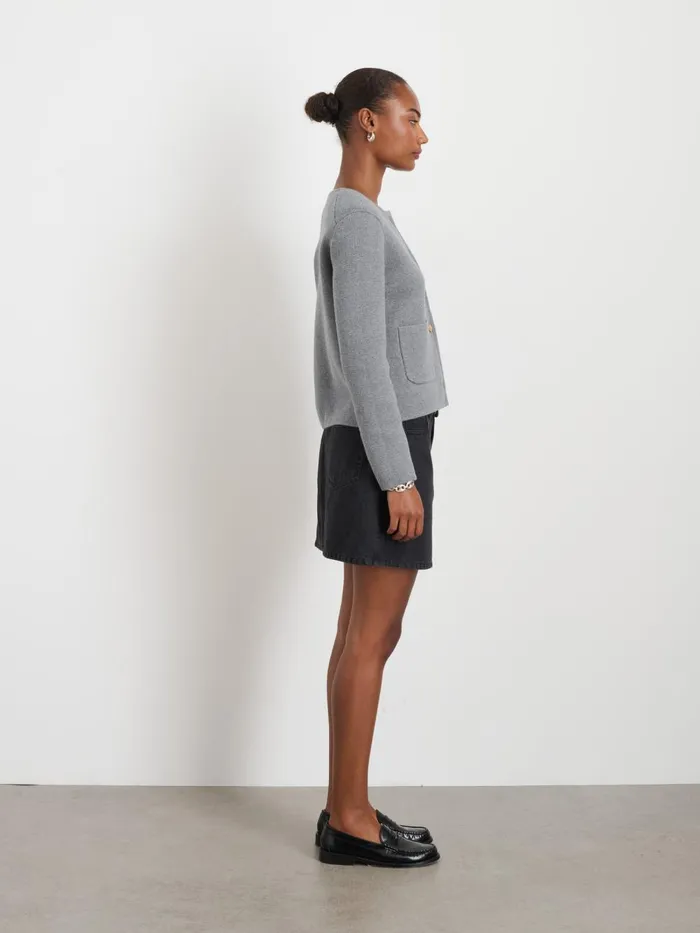 Alex Mill Sweaters Women Paris Sweater Jacket Grey Shadow