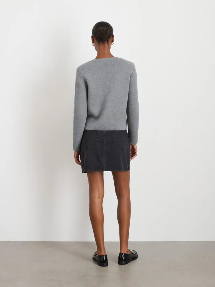 Alex Mill Sweaters Women Paris Sweater Jacket Grey Shadow