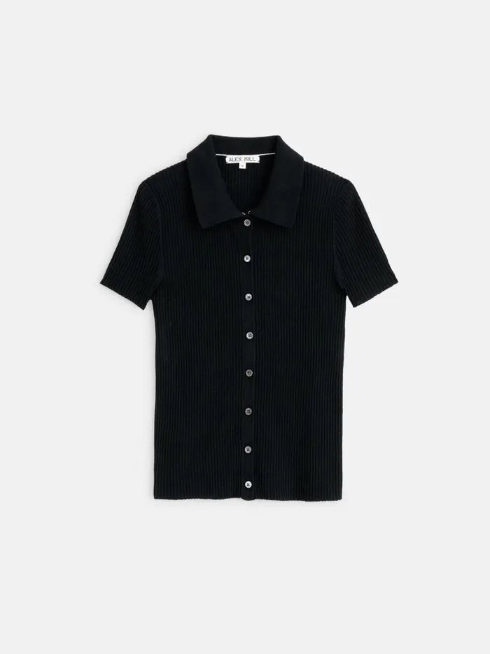 Alex Mill Sweaters Women Suzanne Ribbed Polo Black
