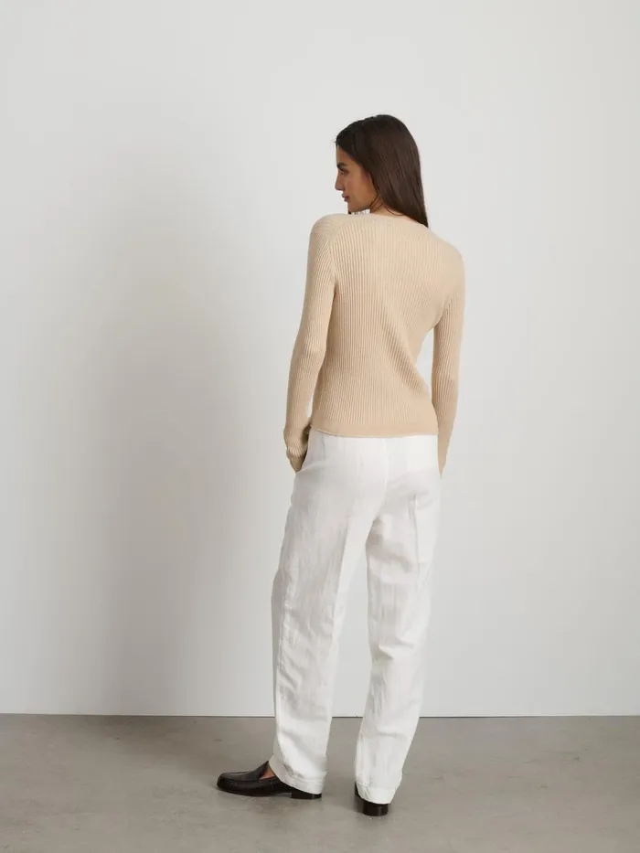 Alex Mill Sweaters Women VNeck Ribbed Cardigan Sand