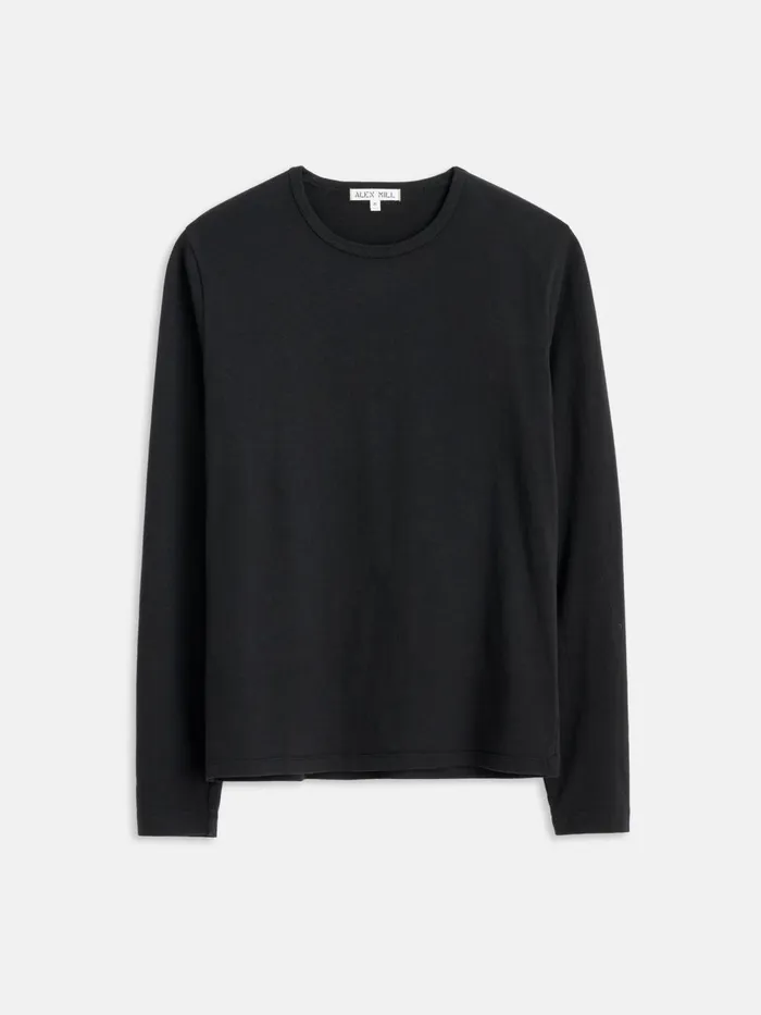 Alex Mill Tees Polos Men Standard LongSleeve TShirt In Slub Cotton Black