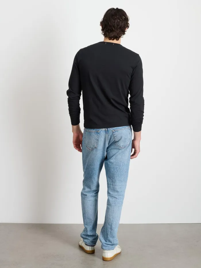Alex Mill Tees Polos Men Standard LongSleeve TShirt In Slub Cotton Black