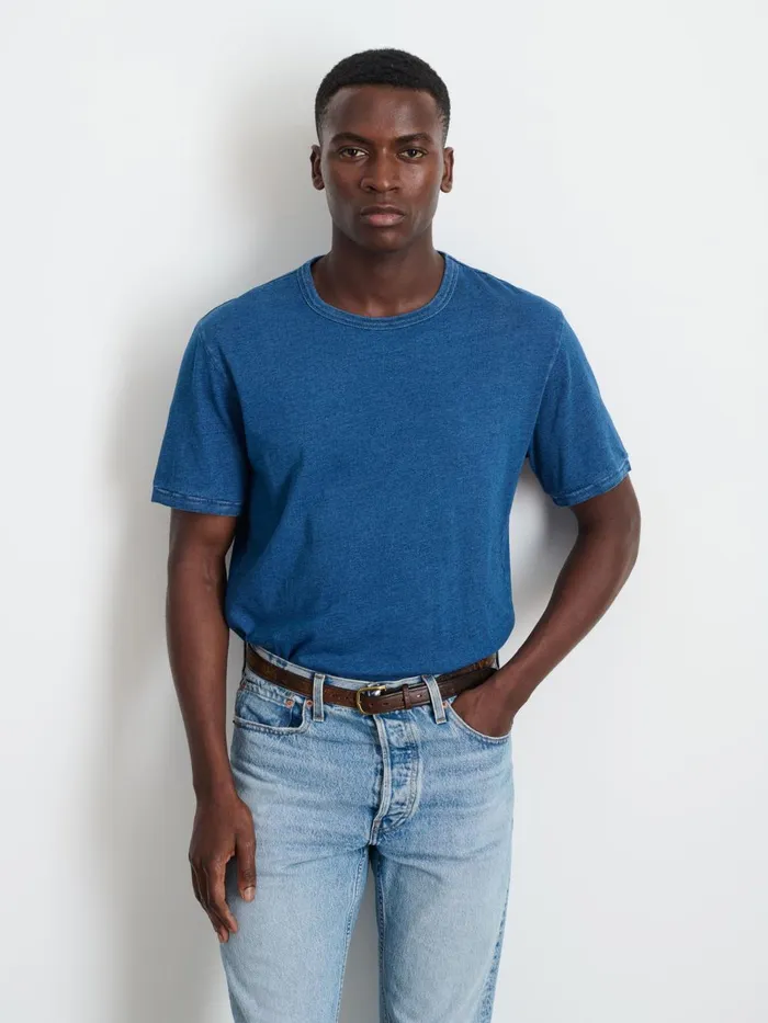 Alex Mill Tees Polos Men Standard TShirt In Indigo Slub Cotton