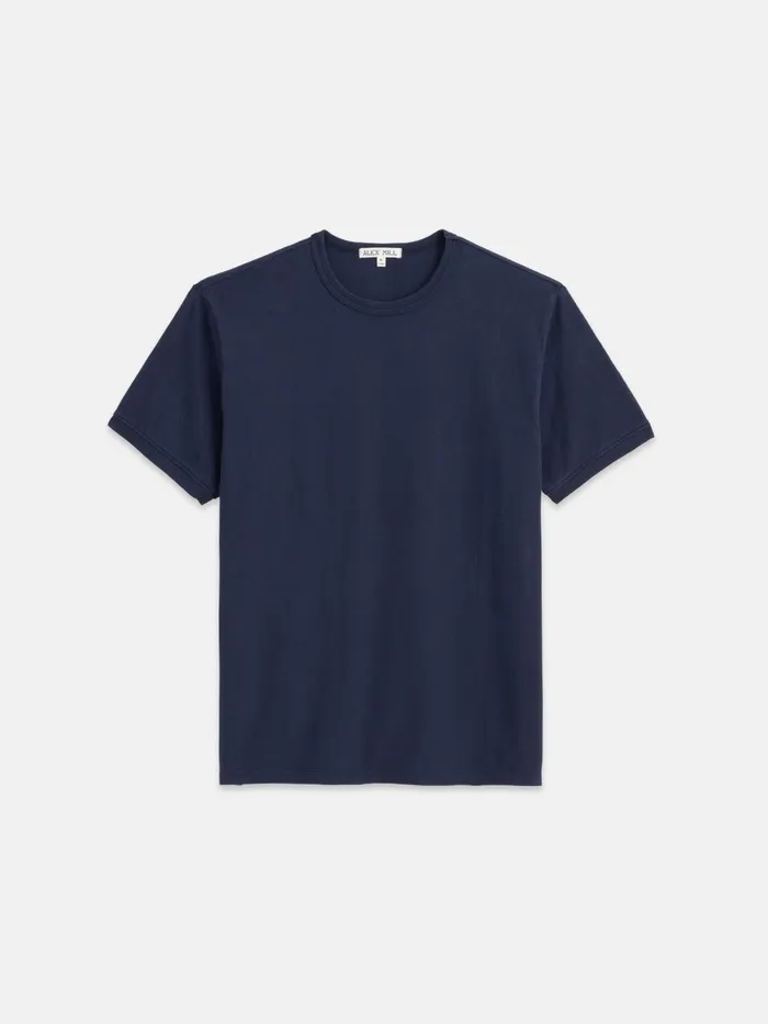 Alex Mill Tees Polos Men Standard T Shirt In Slub Cotton Navy