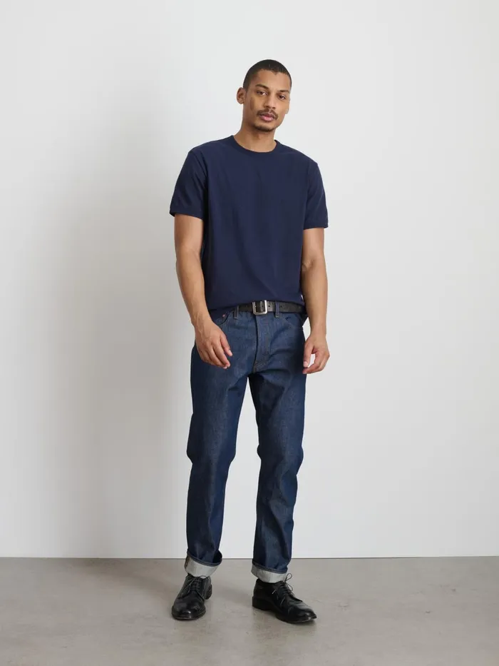 Alex Mill Tees Polos Men Standard T Shirt In Slub Cotton Navy