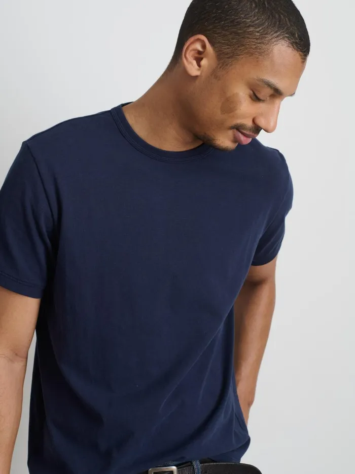 Alex Mill Tees Polos Men Standard T Shirt In Slub Cotton Navy